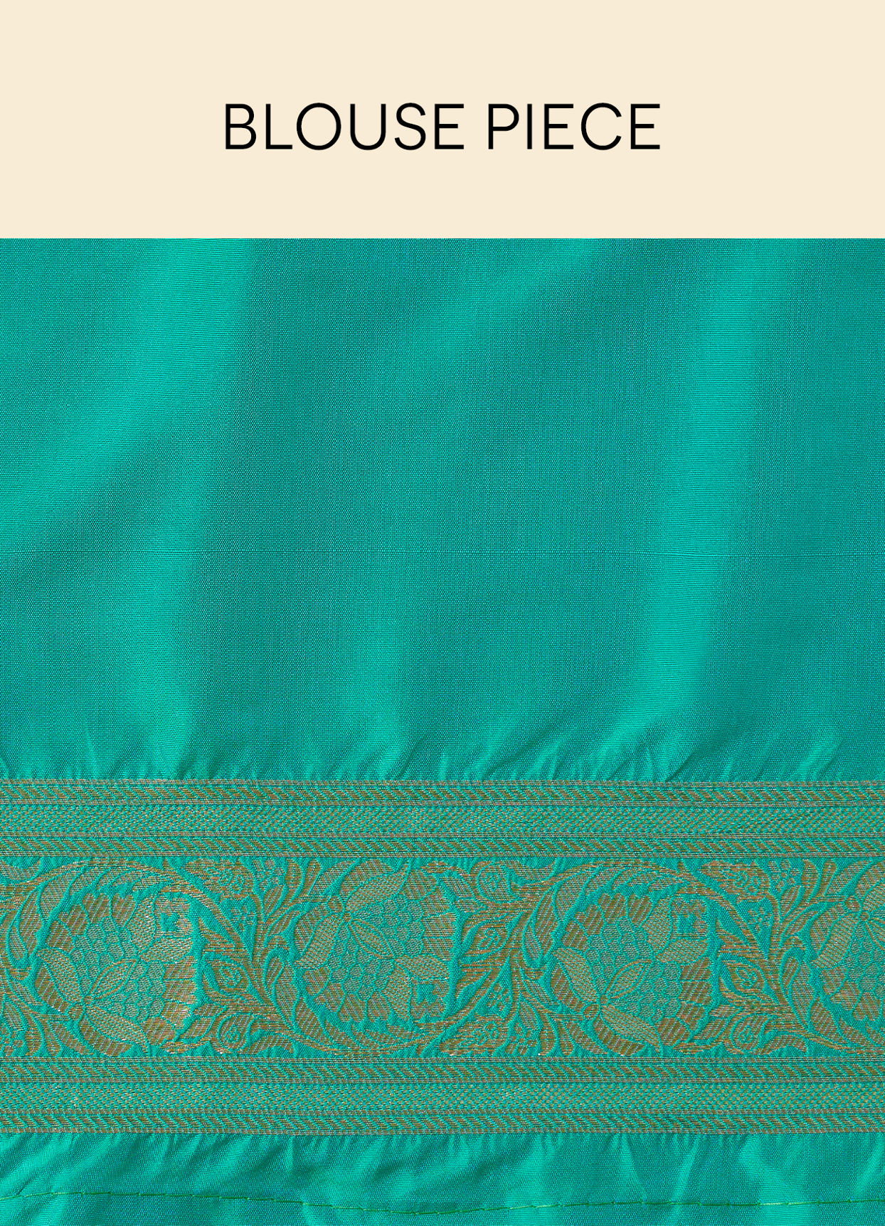 Turquoise Green Saree with Peacock Patterns image number 5
